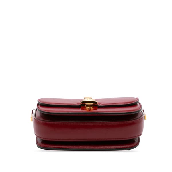 Pre-owned Gucci Mini Leather Sylvie 1969 Crossbody Red