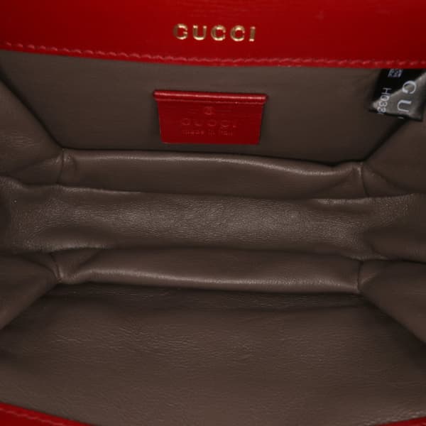 Pre-owned Gucci Mini Leather Sylvie 1969 Crossbody Red
