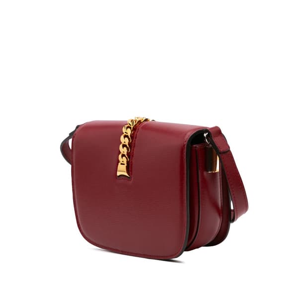 Pre-owned Gucci Mini Leather Sylvie 1969 Crossbody Red