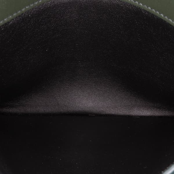 Pre-owned Saint Laurent Suede and Calfskin Monogram Cassandra Clasp Bag Green