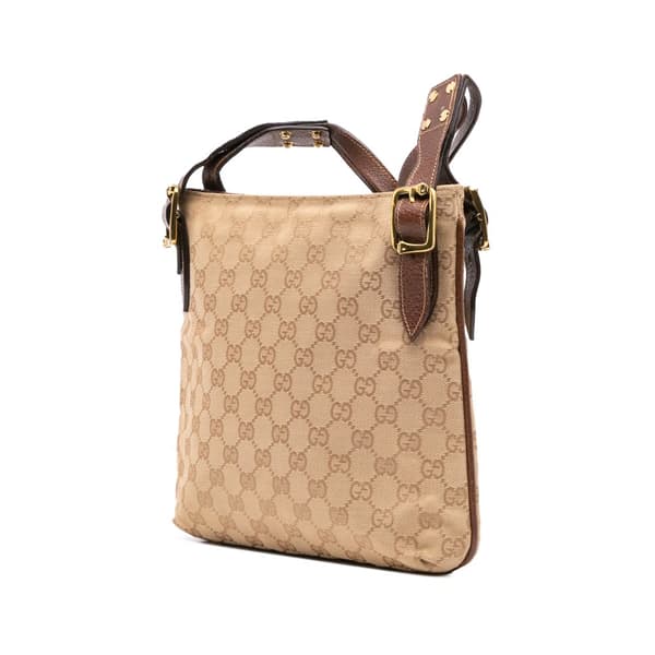 Pre-owned Gucci GG Canvas Crossbody Brown