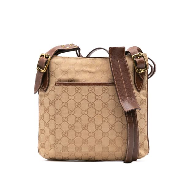 Pre-owned Gucci GG Canvas Crossbody Brown