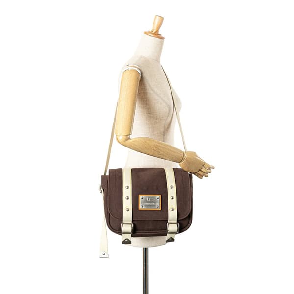 Pre-owned Louis Vuitton Toile Antigua Besace LV Cup Messenger PM Brown