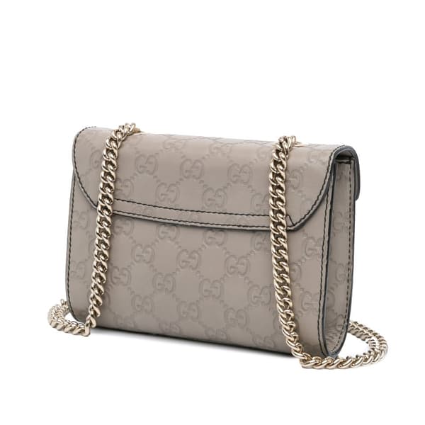 Pre-owned Gucci Mini Guccissima Emily Crossbody Gray