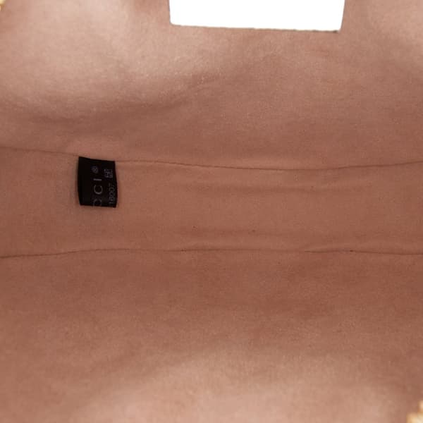 Pre-owned Gucci Mini Leather Ophidia Round Crossbody White