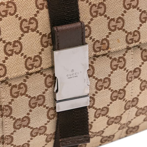 Pre-owned Gucci GG Canvas Crossbody Brown