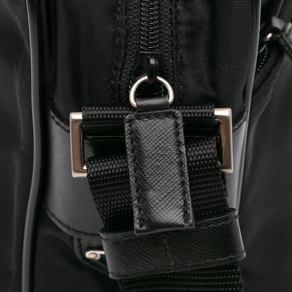 Pre-owned Prada Tessuto Zip Top Crossbody Black