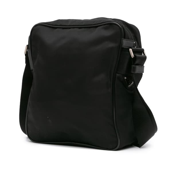 Pre-owned Prada Tessuto Zip Top Crossbody Black