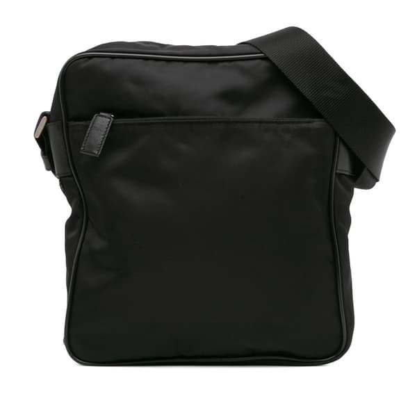 Pre-owned Prada Tessuto Zip Top Crossbody Black