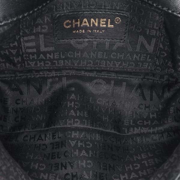 Pre-owned Chanel Extra Mini Camellia Choco Bar Lambskin Flap Black