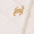 Pikkukuva 5 / 9: Pre-owned Chanel Quilted Caviar Frame Flap Clutch with Chain White
