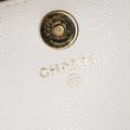 Pikkukuva 8 / 9: Pre-owned Chanel Quilted Caviar Frame Flap Clutch with Chain White