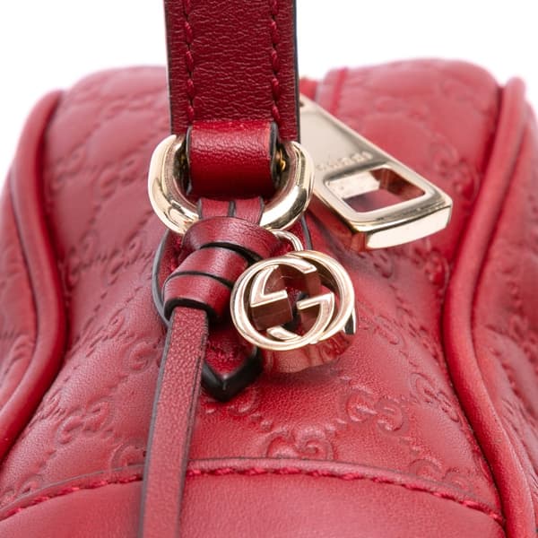 Pre-owned Gucci Microguccissima Bree Crossbody Red