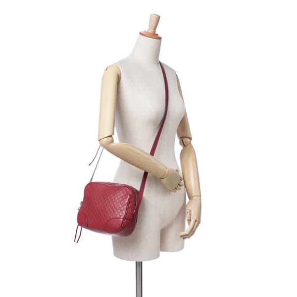 Pre-owned Gucci Microguccissima Bree Crossbody Red