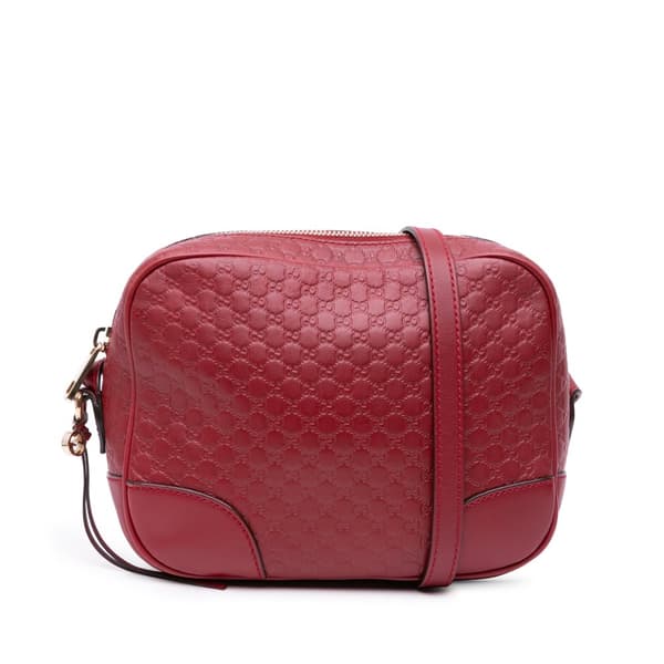 Pre-owned Gucci Microguccissima Bree Crossbody Red