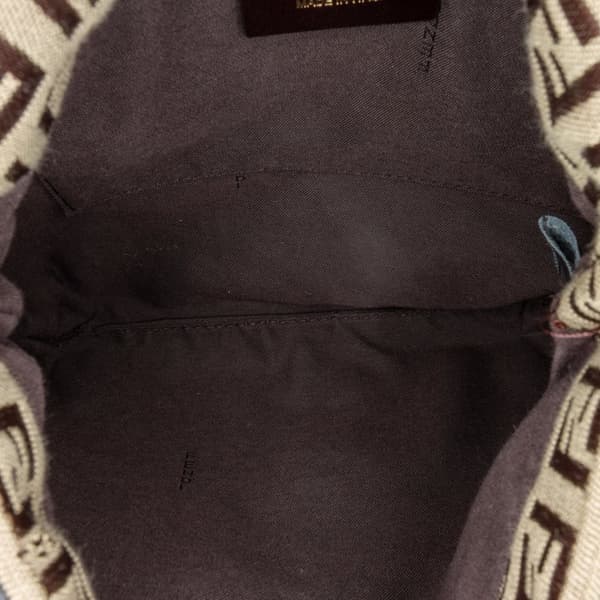 Pre-owned Fendi Zucchino Canvas Crossbody Brown