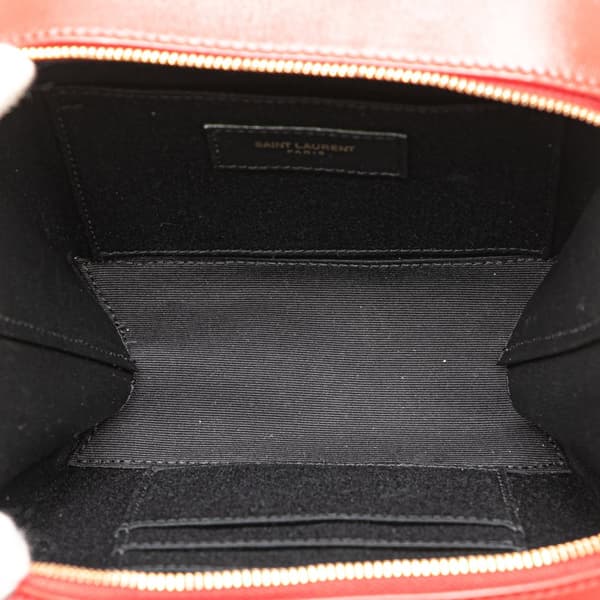 Pre-owned Saint Laurent Toy Lambskin Vicky Crossbody Red