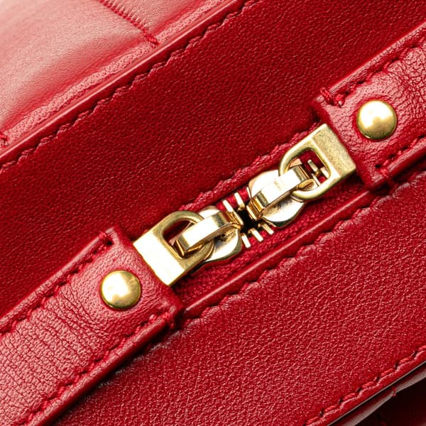 Pre-owned Saint Laurent Toy Lambskin Vicky Crossbody Red