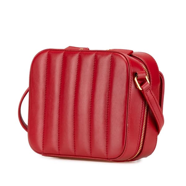 Pre-owned Saint Laurent Toy Lambskin Vicky Crossbody Red