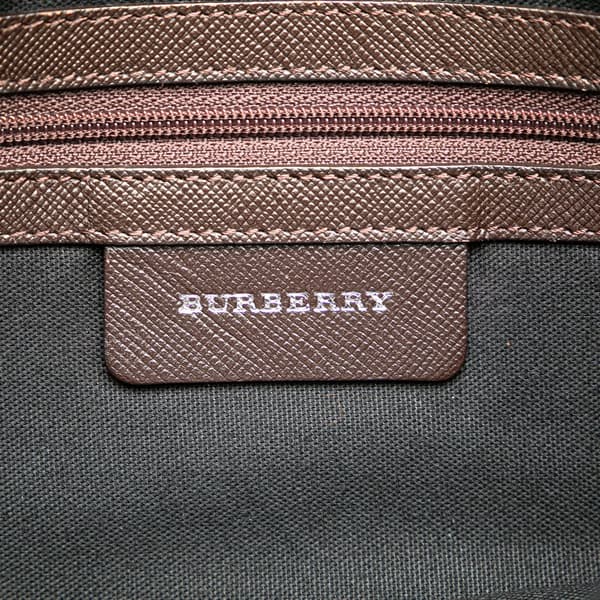 Pre-owned Burberry House Check Canvas Crossbody Brown