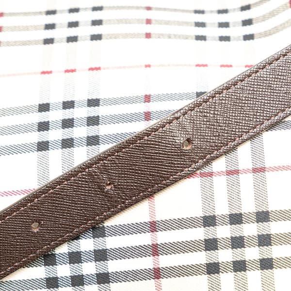 Pre-owned Burberry House Check Canvas Crossbody Brown