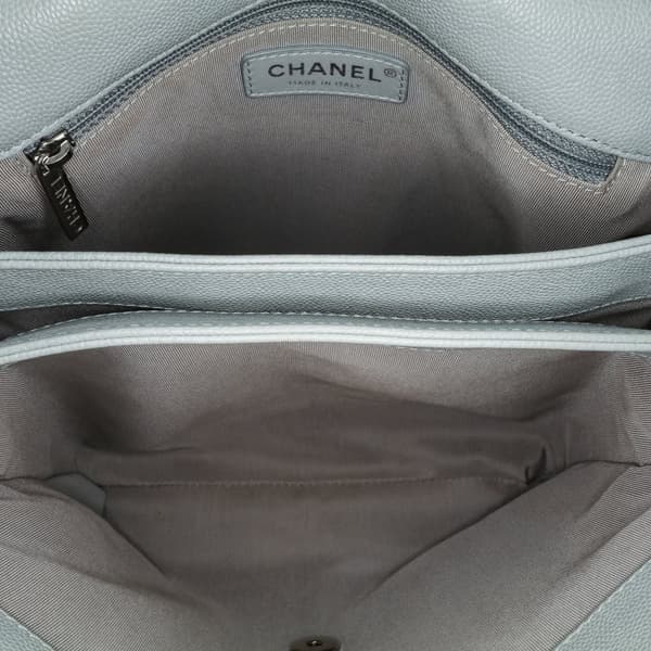 Pre-owned Chanel Large Quilted Caviar Urban Companion Flap Gray