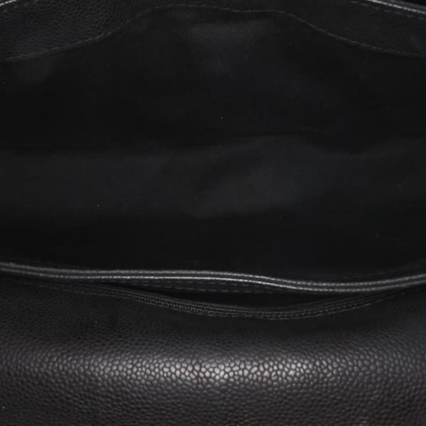 Pre-owned Chanel Quilted Iridescent Caviar Lady Pearly Flap Black