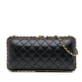 Pikkukuva 1 / 9: Pre-owned Chanel Quilted Lambskin Studded Chain Around Clutch with Chain Black