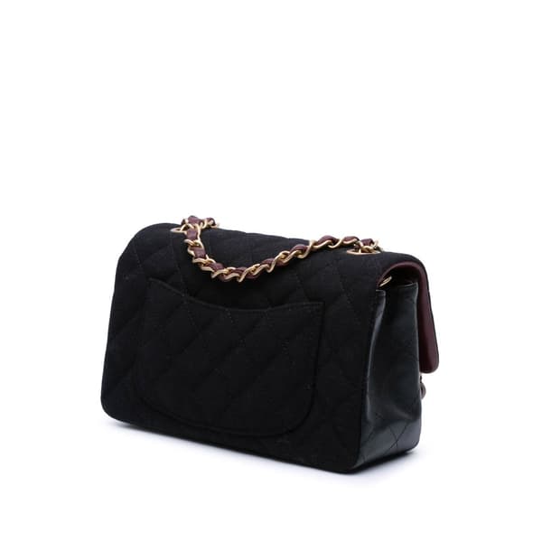 Pre-owned Chanel Mini Rectangular Classic Jersey Sailor Single Flap Blue