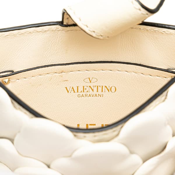 Pre-owned Valentino Nappa Atelier 03 Rose Edition Messenger Bag White