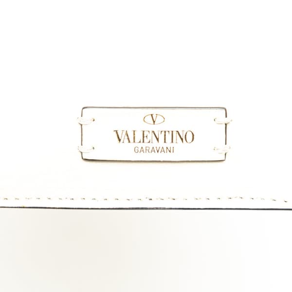 Pre-owned Valentino Nappa Atelier 03 Rose Edition Messenger Bag White