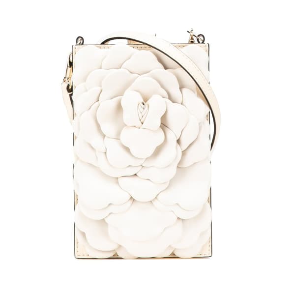 Pre-owned Valentino Nappa Atelier 03 Rose Edition Messenger Bag White