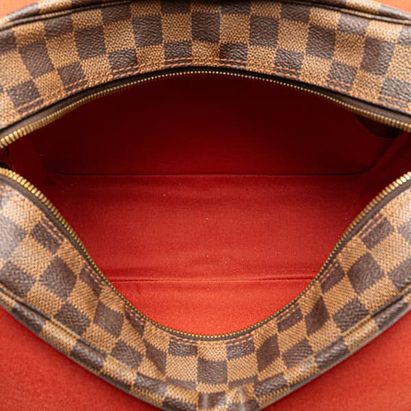 Pre-owned Louis Vuitton Damier Ebene Naviglio Brown
