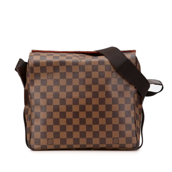 Pre-owned Louis Vuitton Damier Ebene Naviglio Brown