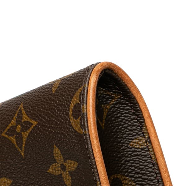 Pre-owned Louis Vuitton Monogram Pochette Twin GM Brown