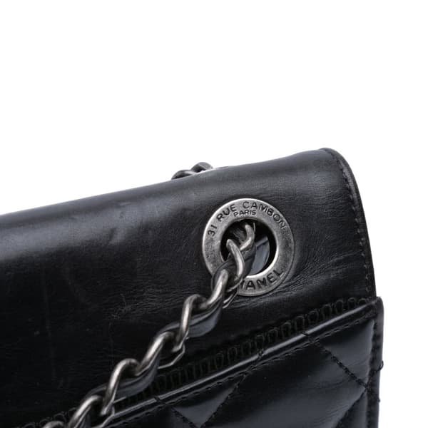 Pre-owned Chanel Medium Quilted Lambskin Ballerine Flap Black