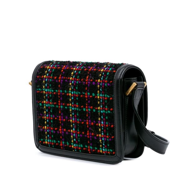 Pre-owned Saint Laurent Small Tweed Solferino Crossbody Black