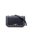 Miniatyrbild 1 av 10: Pre-owned Chanel Medium Quilted Calfskin Octagon CC Clasp Flap Blue