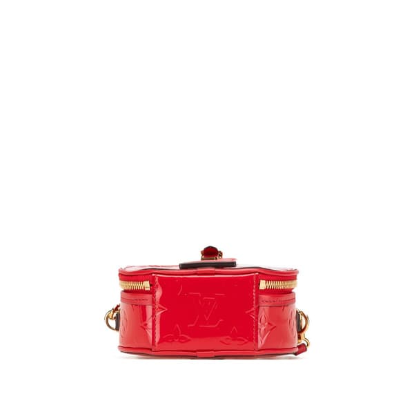 Pre-owned Louis Vuitton Monogram Vernis Mini Boite Chapeau Souple Red