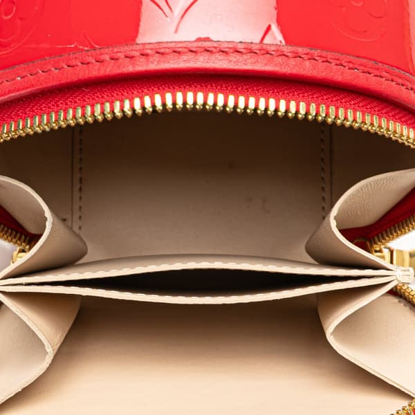 Pre-owned Louis Vuitton Monogram Vernis Mini Boite Chapeau Souple Red