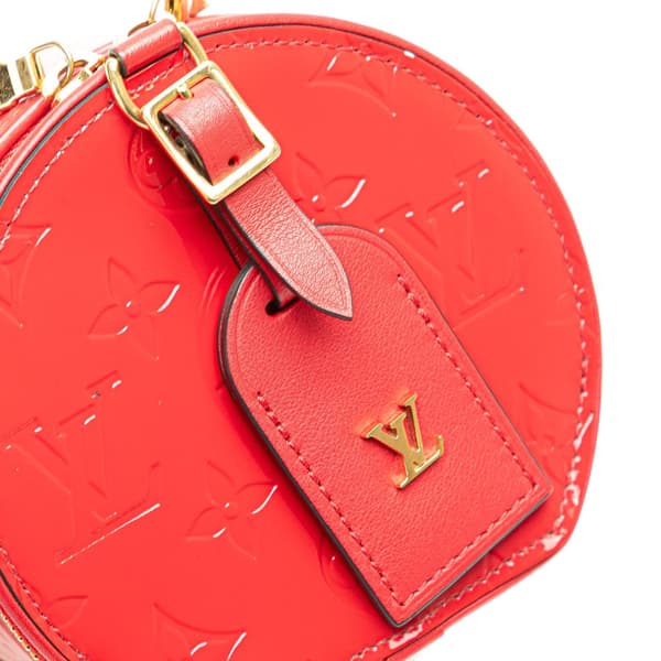Pre-owned Louis Vuitton Monogram Vernis Mini Boite Chapeau Souple Red