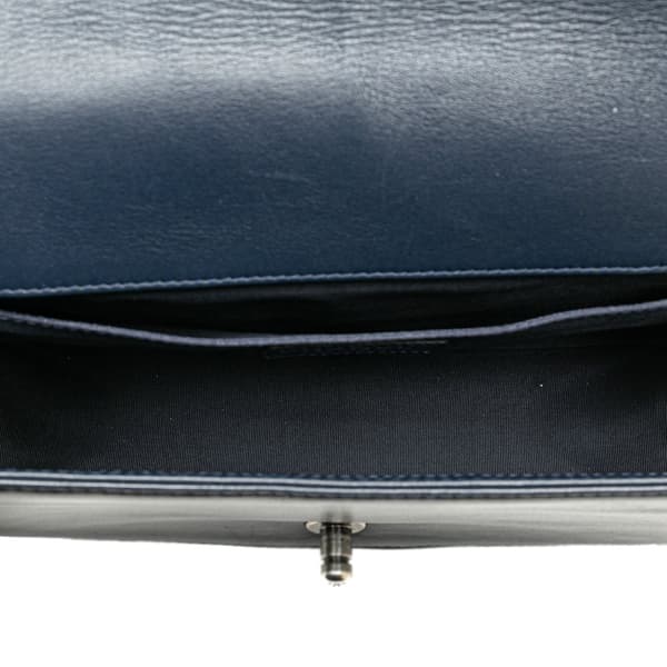 Pre-owned Chanel Old Medium Quilted Calfskin Boy Flap Blue