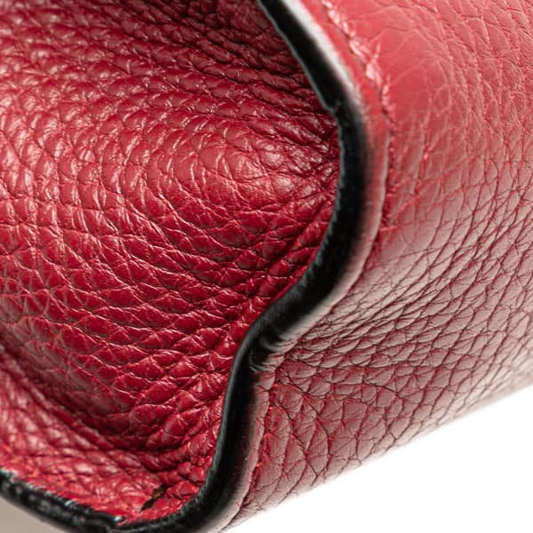 Pre-owned Gucci Medium Leather Miss Bamboo Crossbody Red