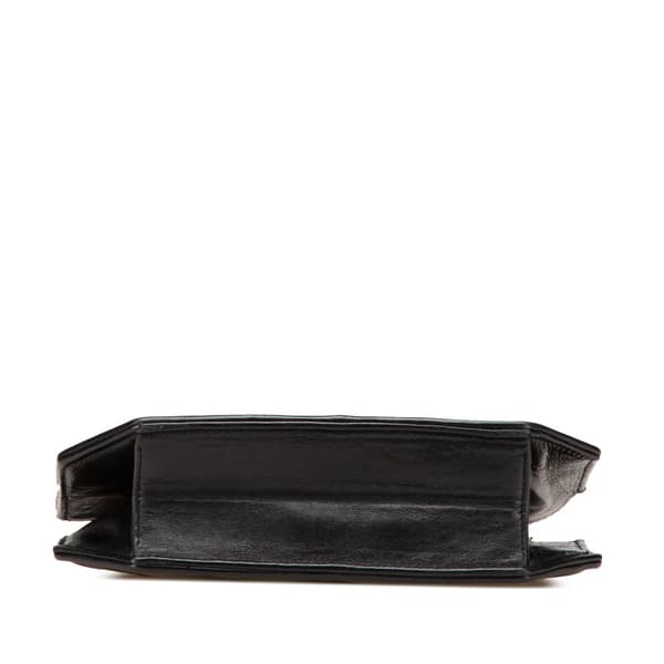 Pre-owned Chanel CC Quilted Lambskin Octagon Flap Black