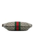 Miniatyrbillede 3 af 10: Pre-owned Gucci Small GG Supreme Web Ophidia Half Moon Crossbody Brown