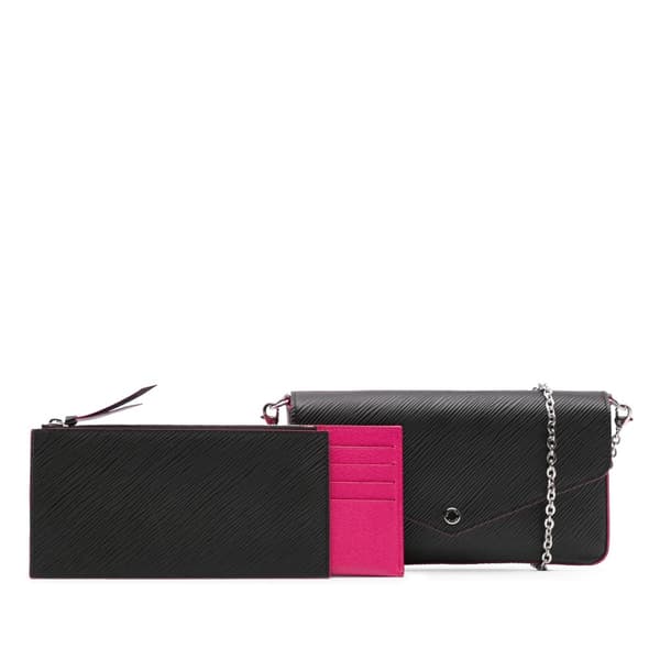 Pre-owned Louis Vuitton Epi Pochette Felicie Black
