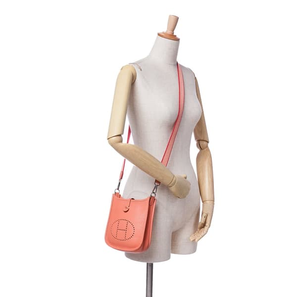 Pre-owned Hermès Clemence Evelyne TPM Orange