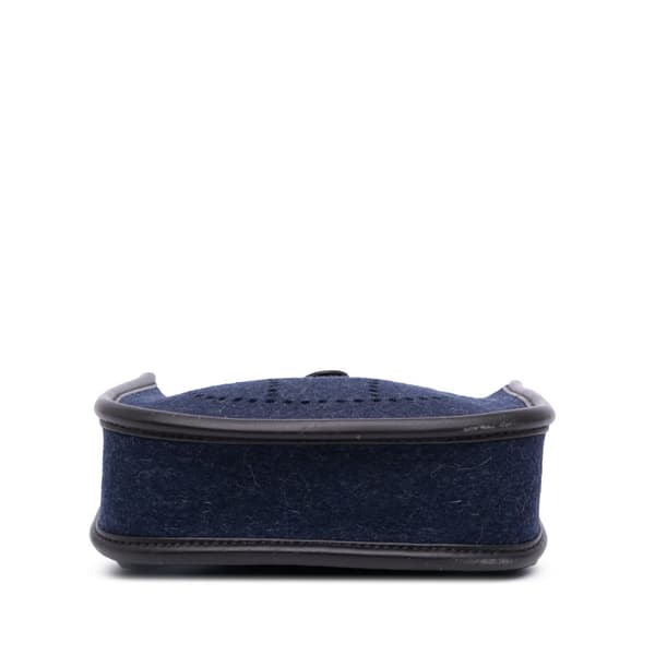 Pre-owned Hermès Feutre and Swift Evelyne TPM Blue
