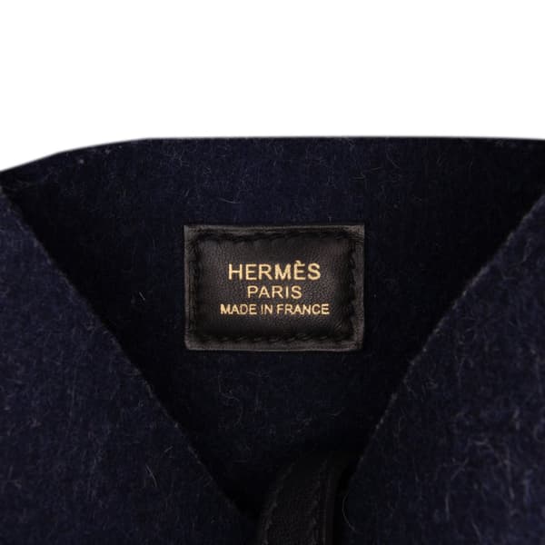 Pre-owned Hermès Feutre and Swift Evelyne TPM Blue