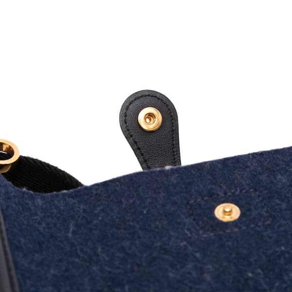 Pre-owned Hermès Feutre and Swift Evelyne TPM Blue